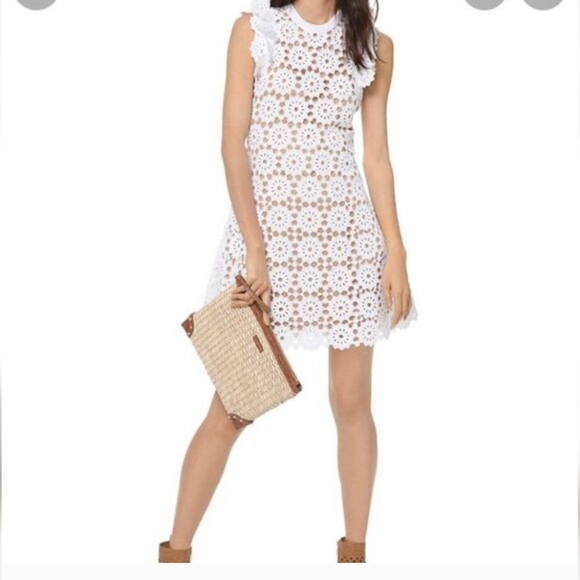 Michael Kors Medallion Floral Lace Crochet Dress, Sz S - Picture 3 of 5
